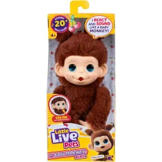 Little Live Pets: Мини Маки Чики Череша интерактивна кафява маймуна