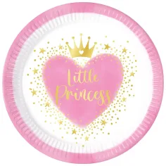 Little Princess комплект от 8 броя хартиени чинии с диаметър 23 см