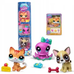 Littlest Pet Shop: Котка, октопод, кученце 3бр. фигурки пакет 4-та серия изображение 1