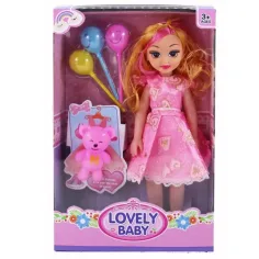 Lovely Baby розова кукла с аксесоари и звук