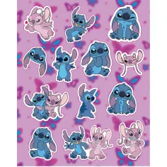 Луна: Disney Stitch Арт Комплект за оцветяване с 6 броя флумастери и стикери изображение 2
