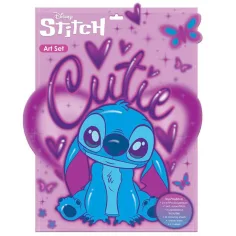Луна: Disney Stitch Арт Комплект за оцветяване с 6 броя флумастери и стикери