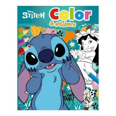 Луна: Disney Stitch оцветяваща книжка с лепенки 32 страници