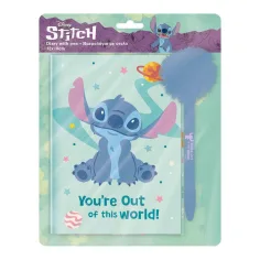 Луна: Disney Stitch Тайния дневник с катинар и пом-пом химикал 12x18см 60 страници
