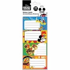 Луна: етикети за тетрадки Mickey Mouse, пакет от 20 броя
