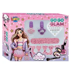 Луна: Go-Go Glam комплект за маникюр с изкуствени нокти и лак за нокти 5бр.