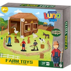 Луна: Игрална комплектация с животни от фермата Jasper Land 37 части
