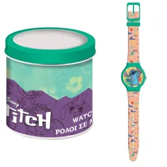 Луна: Lilo & Stitch аналогов часовник в метална кутия