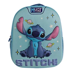 Луна: Must Team 3D Stitch в космоса шарен заоблен детски ранец 26x10x32 см