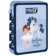 Луна: Must Team Believe in magic уникорн с шарени мотиви 2-етажен пълен несесер