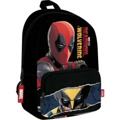 Луна: Must Team Marvel Deadpool и Розомак закръглен ученически ранец, раница 29x17x41cm