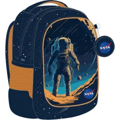 Луна: NASA закръглена 3-отделна училищна чанта, раница 32x18x43cm