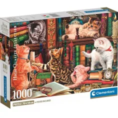 Любопитни котенца HQC 1000 части пъзел с постер - Clementoni