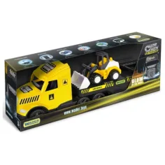 Magic Truck Technic: Камион с булдозер и светлина 80см - Wader