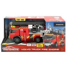 Majorette: Volvo пожарна кола с светлина и звук 19см - Simba Toys