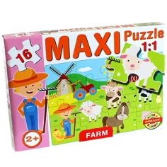 Макси пъзел Ферма с животни - D-Toys