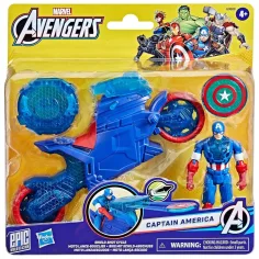 Marvel: Капитан Америка с мотор и щит с изстрелвачка - Hasbro