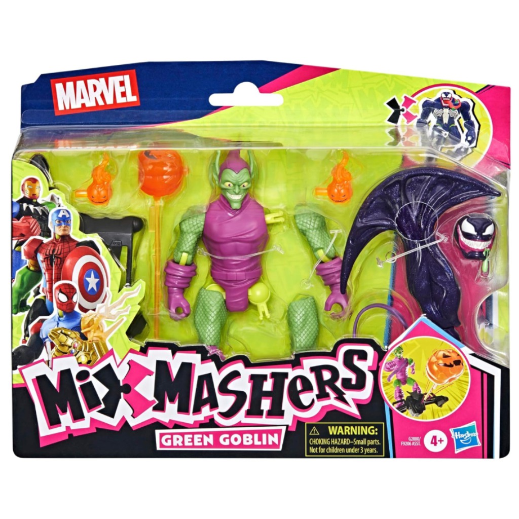 Marvel Mix Mashers: Човекът-паяк Зеленият гоблин фигура с аксесоари - Hasbro