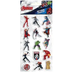 Marvel Отмъстителите 3D пухкава стикерна комплект 10x22cm
