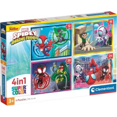 Marvel Spidey 4 в 1 Supercolor пъзел - Clementoni