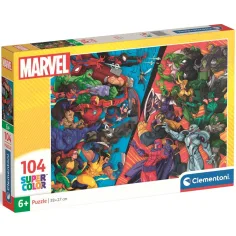 Marvel: Супер цветен пъзел 104 части - Clementoni