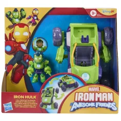 Marvel: Железен човек 2 в 1 Мех Хълк кола и фигурен комплект - Hasbro