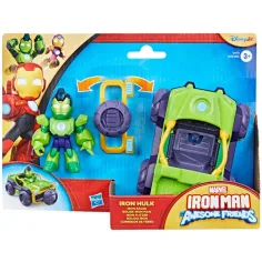 Marvel Железен човек и Супер приятели – Комплект превозно средство и фигура: Iron Hulk - Hasbro