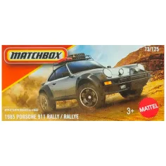 Matchbox: 1985 Porsche 911 Rally сив картонен автомобил 1/64 – Mattel