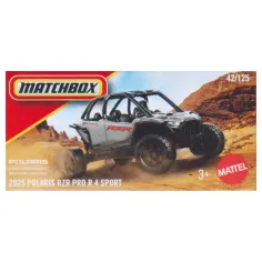 Matchbox 2025 Polaris RZR Pro R 4 Sport сиво количка 1/64 – Mattel