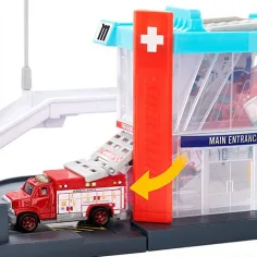 Matchbox: Action Drivers Хеликоптерна спасителна станция комплект - Mattel изображение 4