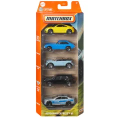 Matchbox: Autobahn Express VI малки коли 5бр. комплект - Mattel