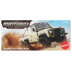 Matchbox Филм: Land Rover 6x6 с картонена кутия количка 1/64 – Mattel