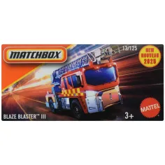 Matchbox: Картонена Blaze Blaster III пожарна кола 1/64 - Mattel