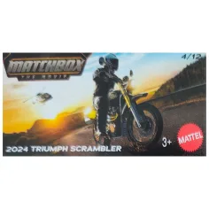 Matchbox: Картонена кутия 2024 Triumph Scrambler мотор 1/64 - Mattel