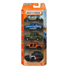 Matchbox: Комплект от 5 малки коли за офроуд къмпинг 1/64 - Mattel