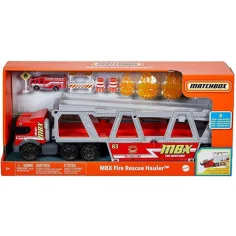Matchbox пожарен транспортен автомобил с аксесоари - Mattel