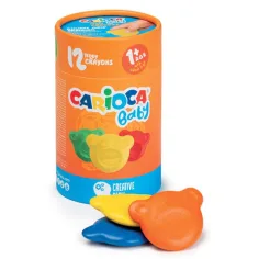 Мечешка форма Baby Teddy комплект от 12 цветни моливи - Carioca