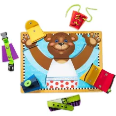 Мечешки основни умения дървена дъска за развитие на умения - Melissa & Doug изображение 2