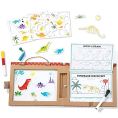 Melissa & Doug: Комплект за рисуване и магнитна креативна игра с динозаври изображение 2