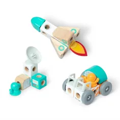 Melissa&Doug: Blockables - Дървен комплект за игра в космоса - Spin master изображение 2