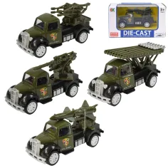 Метални: Военен камионче в различни варианти с маховик 1/55