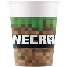 Minecraft 8 броя хартиени чаши комплект 200ml