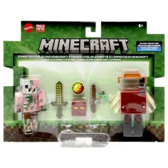 Minecraft: Комплект фигурки на Зомбифициран Пиглин и Страйдер - Mattel