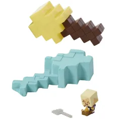 Minecraft: Разкритие Златисто руса Корабна минифигура в жълт мечообразен контейнер - Mattel