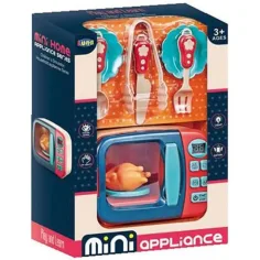Мини уред микровълнова фурна комплект за игра със светлина