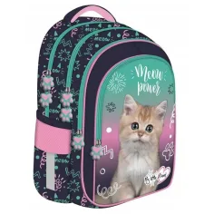 MLF Kitty Party котешки модел 4 отделения училищна раница, раница BPL58 40x29x19 см