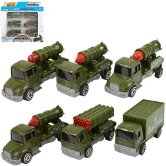 Модел на кола: Военен комплект с 6 малки автомобила