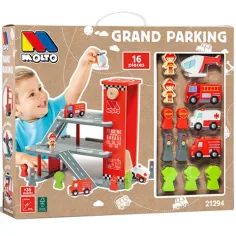 Molto: Nature Grand Parking дървена паркинг къща комплект за игра