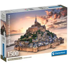 Мон Сен Мишел при залез слънце 1500бр. HQC компактен пъзел - Clementoni