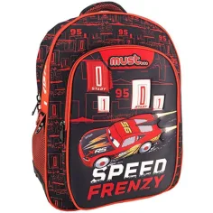 Must... Колите Speed Frenzy три отделения закръглен ученически ранец, раница 32x18x43cm